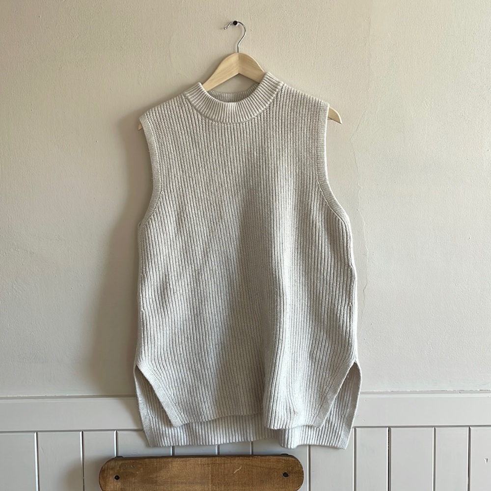 H&M Cream Knit Tunic Vest